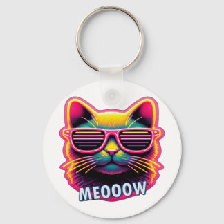 Llavero Camiseta Gato Maullido con gafas de sol