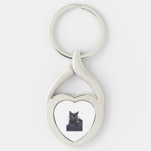 Llavero camiseta gato negro (Anverso)