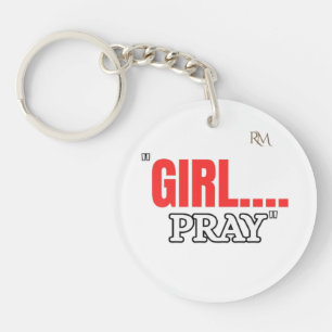 Llavero Camiseta Girl Pray Camiseta Cristiana Basada en