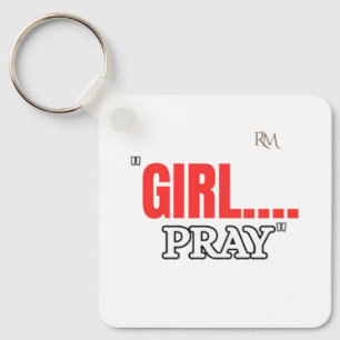 Llavero Camiseta Girl Pray Camiseta Cristiana Basada en