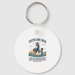 Llavero Camiseta gráfica de adopción y cuidado de Jesús Cr