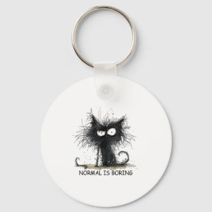 Llavero Camiseta Gráfica Divertida de Gato para Hombres y