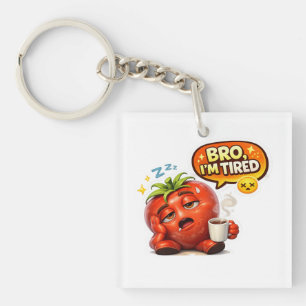 Llavero Camiseta gráfica divertida para hombres Tomate  