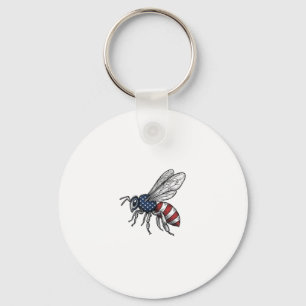 Llavero Camiseta Gráfica Vectorial de Abeja Patriótica Vin