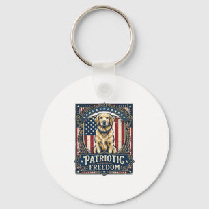 Llavero Camiseta gráfica vectorial de Golden Retriever pat