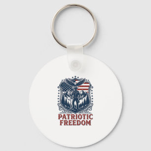 Llavero Camiseta gráfica vectorial de guardabosques patrió