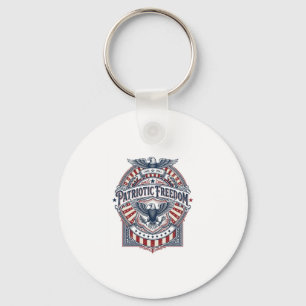 Llavero Camiseta gráfica vectorial USA Fe patriótica sobre