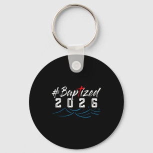 Llavero Camiseta Hashtag Bautizado 2026 Camiseta Bautismo