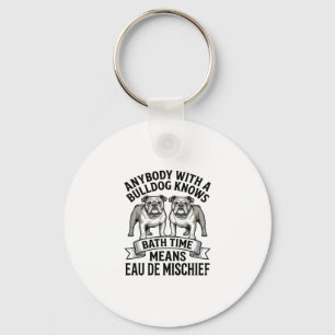 Llavero Camiseta Humor Bulldog Cita Divertida Baño Perro D