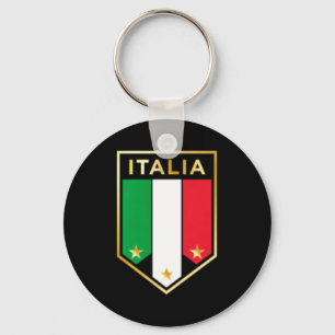 Llavero Camiseta Italia Print Orgulloso Italiano Fútbol It