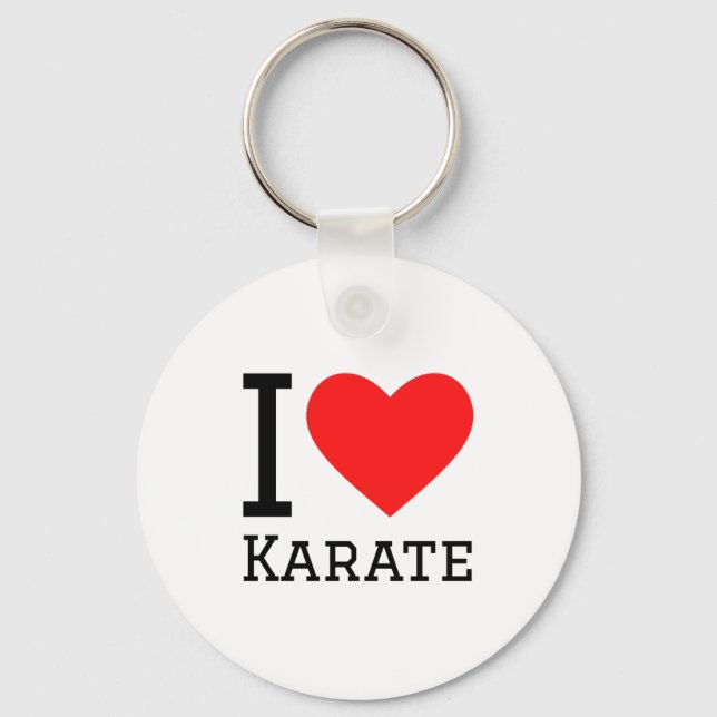 Llavero Camiseta Me Encanta el Karate (Anverso)