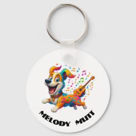 Llavero Camiseta "Melody Mutt" - Diseño de perro musical c