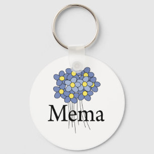 Llavero Camiseta MeMa Flor Azul Bonita