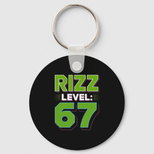 Llavero Camiseta Meme Nivel Rizz 67 Tendencia Juvenil Seis