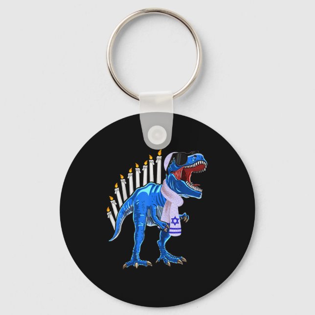 Llavero Camiseta Menorasaurus Rex T Rex Dinosaur Hanukkah  (Anverso)