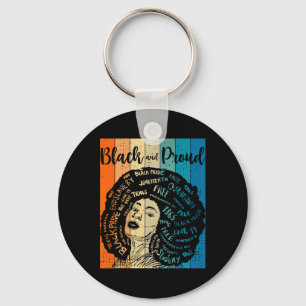 Llavero Camiseta Mes de la Historia Negra Feb, Afro Negro 