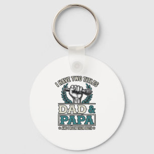 Llavero Camiseta Micrófono Vintage Títulos Papá y Papá Roc