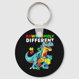 Llavero Camiseta muy diferente Dinosaurio Dino Autismo Aw