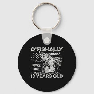 Llavero Camiseta Oficialmente De 13 Años Cumpleaños Pesca 