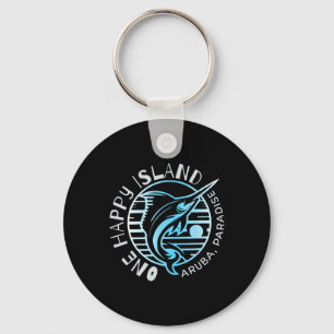 Llavero Camiseta One Happy Island Aruba Pez Vela Pesca Tip