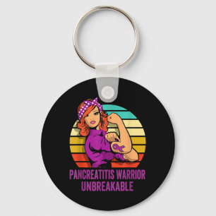 Llavero Camiseta Pancreatitis Guerrera Irrompible