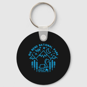 Llavero Camiseta Parque Nacional Big Bend Arte de Línea de