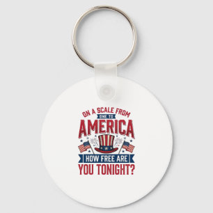Llavero Camiseta Patriótica América Qué Libre Eres Esta No