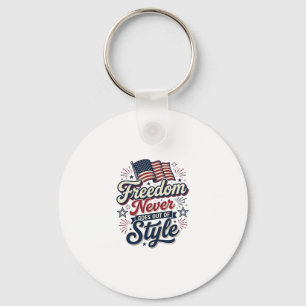 Llavero Camiseta Patriótica Libertad Nunca Pasa De Moda De