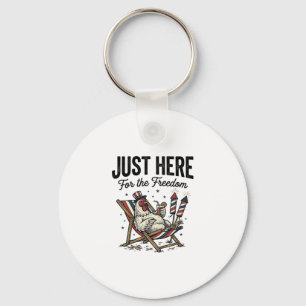 Llavero Camiseta Patriótica Vintage de Gallo de la Liberta