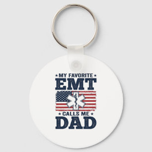 Llavero Camiseta Patriótica Vintage Mi EMT Favorito Me Lla