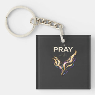 Llavero Camiseta PRAY IN SPIRIT – Energía Abstracta Fe 