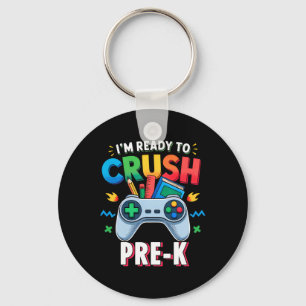 Llavero Camiseta Pre-k Para Niños Videojuego Ck Al Colegio