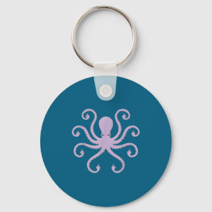 Llavero Camiseta Pulpo Enojado Dedo Medio Novedad