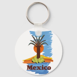 Llavero Camiseta redonda clásica de dibujos animados de pa