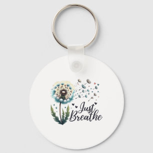 Llavero Camiseta Respira Diente de León Frase Positiva Sui