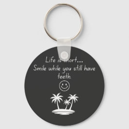 Llavero Camiseta Retro Beach Vibe Cara Sonriente - Humor D