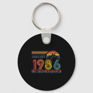 Llavero Camiseta Retro Cumpleaños 40, Regalo Swea 1986 Ene