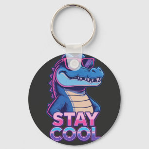Llavero Camiseta Retro Neon de Cocodrilo para Verano Manté