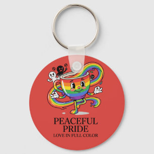 Llavero Camiseta Retro Pacífica Orgullo Taza de Café Arcoí