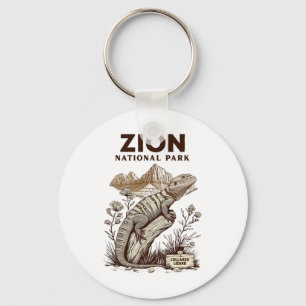 Llavero Camiseta Retro Zion National Park Lagarto de colla