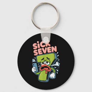 Llavero Camiseta Sick Seven Meme Seis Siete Juego de Palab