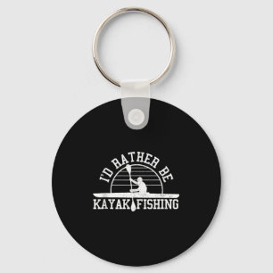Llavero Camiseta sin mangas divertida de pesca en kayak, r