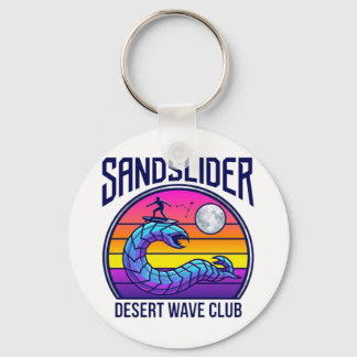 Llavero Camiseta Synthwave Futurista del Club de Surf de G