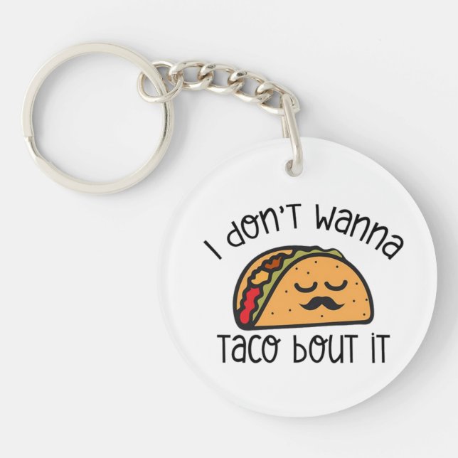 Llavero Camiseta Taco divertida, camiseta Taco, regalo Tac (Frente)