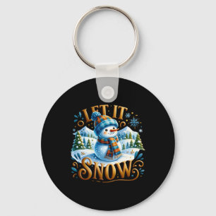 Llavero Camiseta temática de Navidad Deja que nieve Muñeco