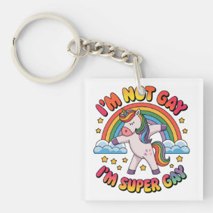 Llavero Camiseta Tri-Blend Gay Im Super Gay Sublimación-60