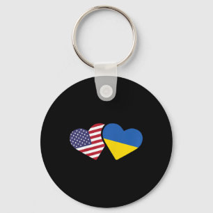 Llavero Camiseta Ucrania Bandera Estados Unidos Corazón Uc