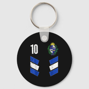 Llavero Camiseta Uruguay Bandera Número 10 Fanático Fútbol