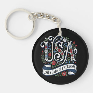 Llavero Camiseta USA 250 Aniversario Mujeres Patriótica 4