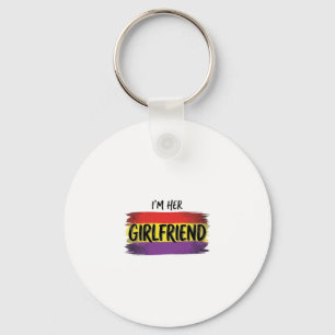 Llavero Camiseta Vector Orgullo Arcoíris Soy Su Novia